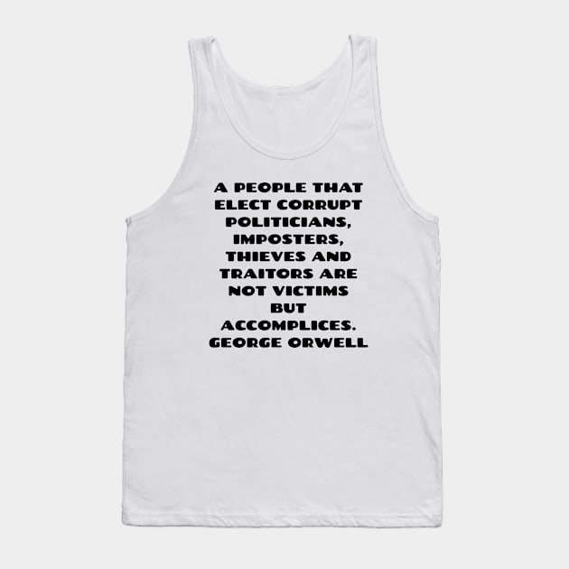 George Orwell Tank Top by valentinahramov